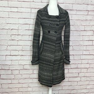 Semantiks Angora Blend Double Button Knit Sweater Coat Duster XS